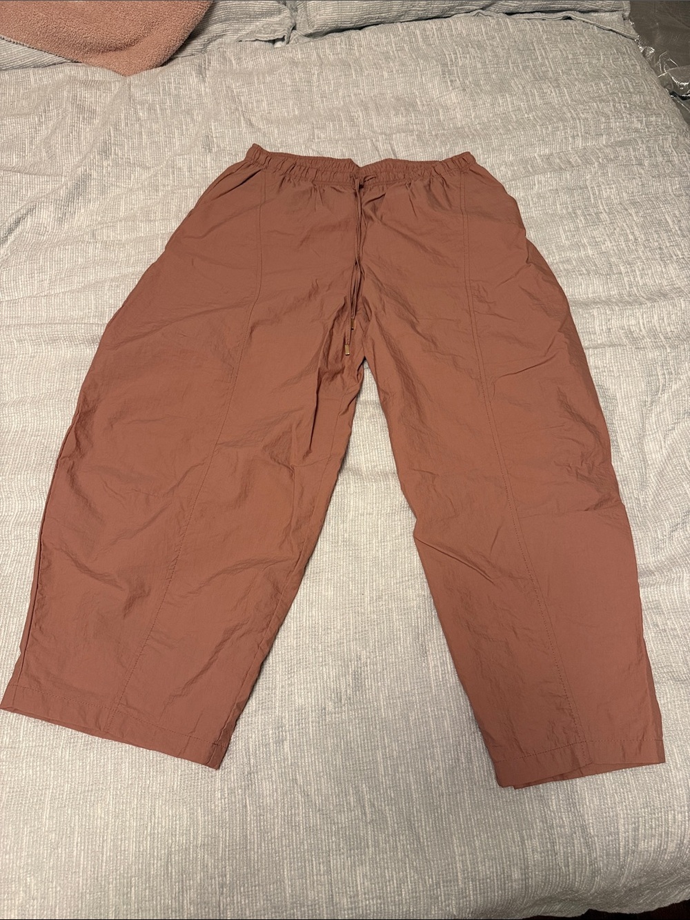 Zara Dusty Pink Wide-Leg Trousers -NWOT - Picture 3 of 5
